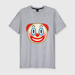 Футболка slim-fit Эмодзи Клоун, цвет: меланж