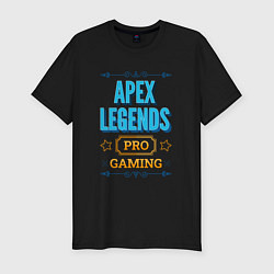 Футболка slim-fit Игра Apex Legends pro gaming, цвет: черный
