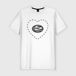 Мужская slim-футболка Лого PSV в сердечке