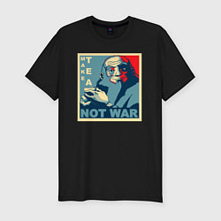 Футболка slim-fit Make tea, not war, цвет: черный