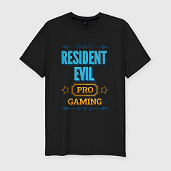 Мужская slim-футболка Игра Resident Evil pro gaming