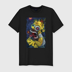 Футболка slim-fit Homer Simpson - horror, цвет: черный