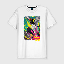 Футболка slim-fit Denji art, цвет: белый