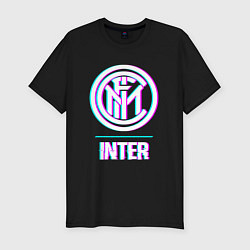 Мужская slim-футболка Inter FC в стиле glitch
