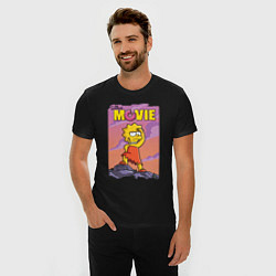 Футболка slim-fit Lisa Simpson смотрит в даль - movie, цвет: черный — фото 2