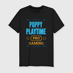 Футболка slim-fit Игра Poppy Playtime pro gaming, цвет: черный