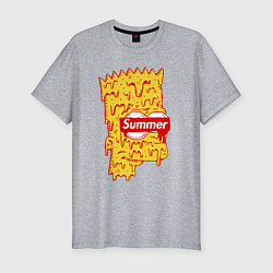 Мужская slim-футболка Bart Simpson - Summer