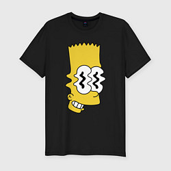 Мужская slim-футболка Bart Simpson - glitch