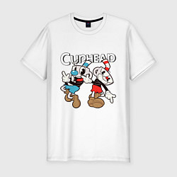 Футболка slim-fit Cuphead - Mugman, цвет: белый