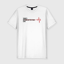 Мужская slim-футболка Любви Нет