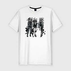 Футболка slim-fit Punks and skulls, цвет: белый