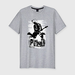 Футболка slim-fit Punk jump, цвет: меланж