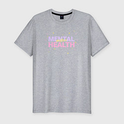 Мужская slim-футболка Mental health