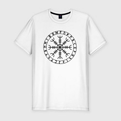 Футболка slim-fit Aegishjalmur Helm of Awe, цвет: белый