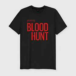 Мужская slim-футболка Vampire the masquerade bloodhunt арт