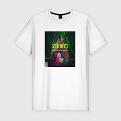 Мужская slim-футболка Секиро неон