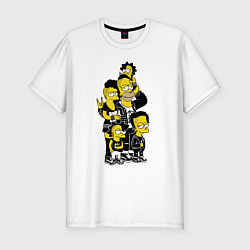 Мужская slim-футболка Simpsons not dead! Motto