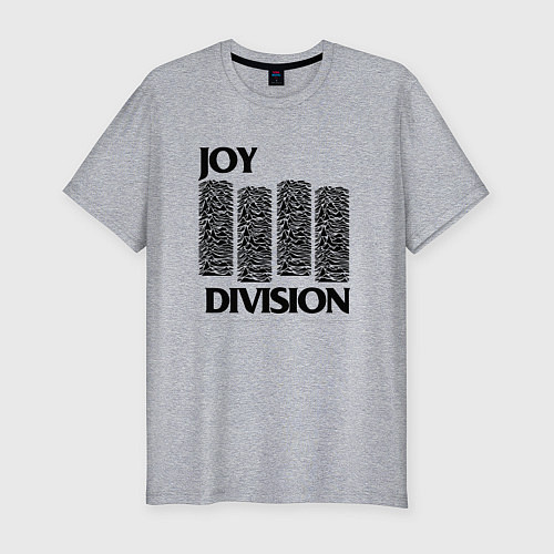 Мужская slim-футболка Joy Division - rock / Меланж – фото 1