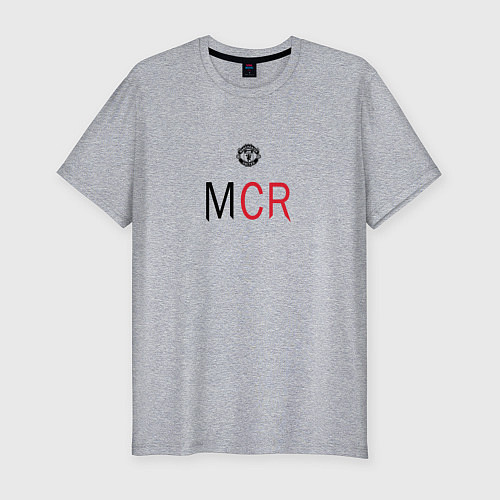 Мужская slim-футболка Manchester United - Ronaldo MCR 202223 / Меланж – фото 1