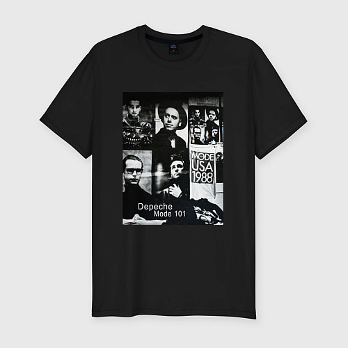 Мужская slim-футболка Depeche Mode 101 Vintage 1988 / Черный – фото 1