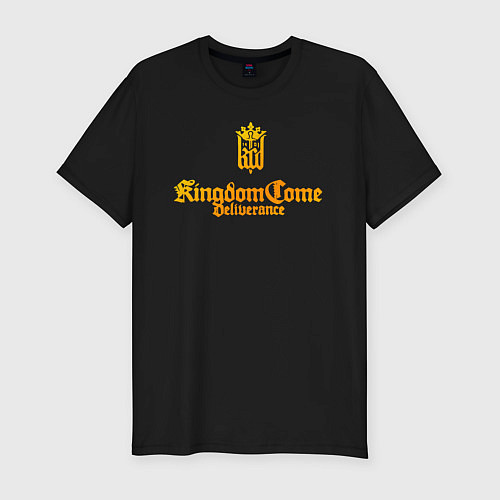 Мужская slim-футболка Kingdom Come: Deliverance - gold / Черный – фото 1