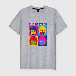 Футболка slim-fit The Beatles Monkeys, цвет: меланж
