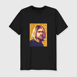 Мужская slim-футболка Nirvana - Cobain