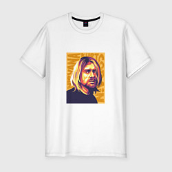 Футболка slim-fit Nirvana - Cobain, цвет: белый