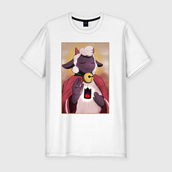 Мужская slim-футболка Cult of the Lamb - Картина культиста