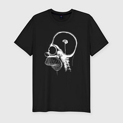 Мужская slim-футболка Томография мозга Гомера Симпсона