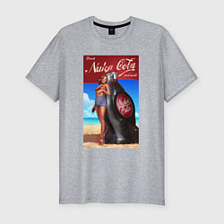 Мужская slim-футболка Fallout nuka - cola