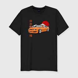 Футболка slim-fit Silvia s14 JDM Retro Car, цвет: черный