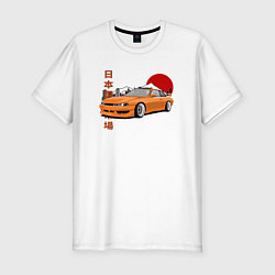 Мужская slim-футболка Silvia s14 JDM Retro Car