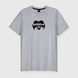 Футболка slim-fit LIZER Логотип, цвет: меланж