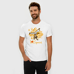 Футболка slim-fit I love Capoeira - fighter, цвет: белый — фото 2