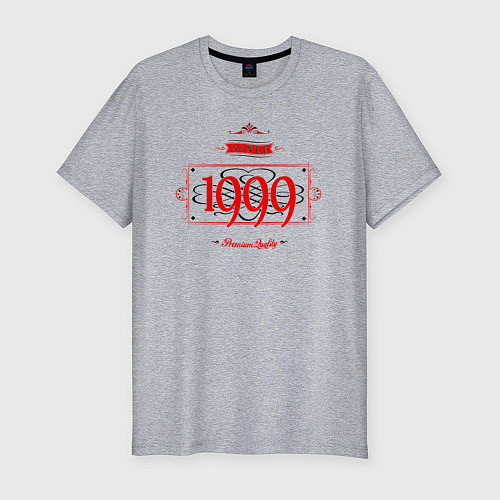 Мужская slim-футболка C 1999 премиум качество / Меланж – фото 1