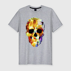 Футболка slim-fit Color skull - sketch, цвет: меланж