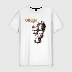 Мужская slim-футболка Queen-легенды сквозь ветер