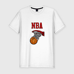 Мужская slim-футболка Basketball - NBA logo