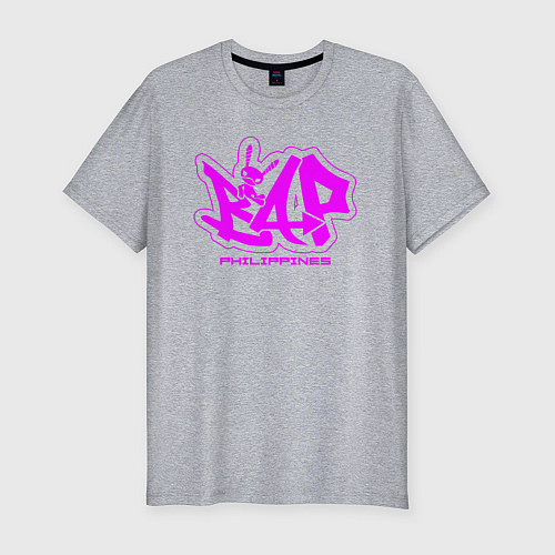 Мужская slim-футболка Эмблема группы bap / Меланж – фото 1