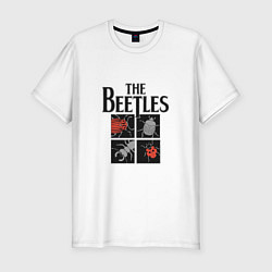 Мужская slim-футболка The Beatles - Жуки