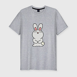 Мужская slim-футболка Cute Rabbit