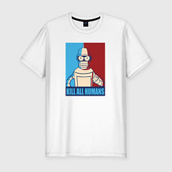 Мужская slim-футболка Bender Futurama