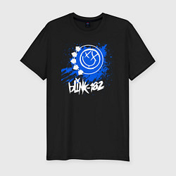 Футболка slim-fit Blink 182 - клякса краски, цвет: черный