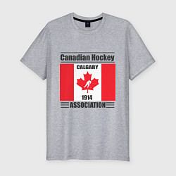 Футболка slim-fit Федерация хоккея Канады, цвет: меланж