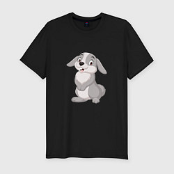 Мужская slim-футболка Милашка Кролик
