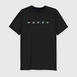 Футболка slim-fit Happy Man, цвет: черный