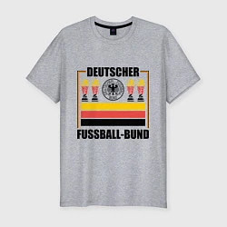 Мужская slim-футболка Германия 4х чемпион мира по футболу