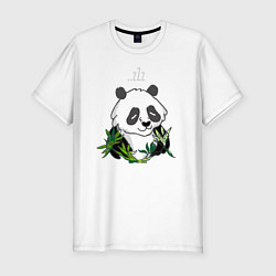Мужская slim-футболка Спящая панда ZZZ