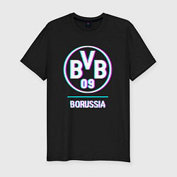 Футболка slim-fit Borussia FC в стиле glitch, цвет: черный